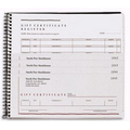 Spiral Bound Gift Certificate Book